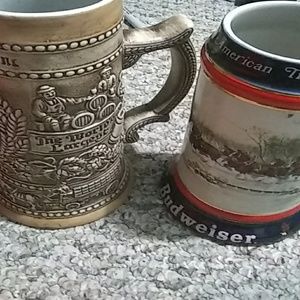 2 Beer mugs by Anheuser Bush mugs